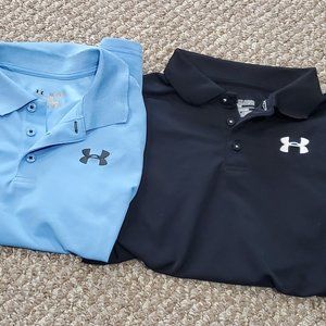 YXL under armour short sleeve polos